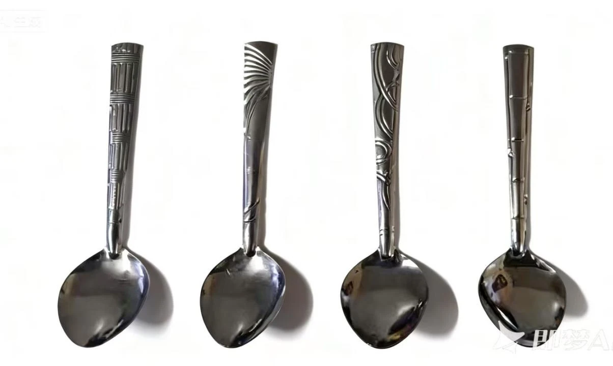 Series 06: four original pointed-handle spoon designs photographed separately